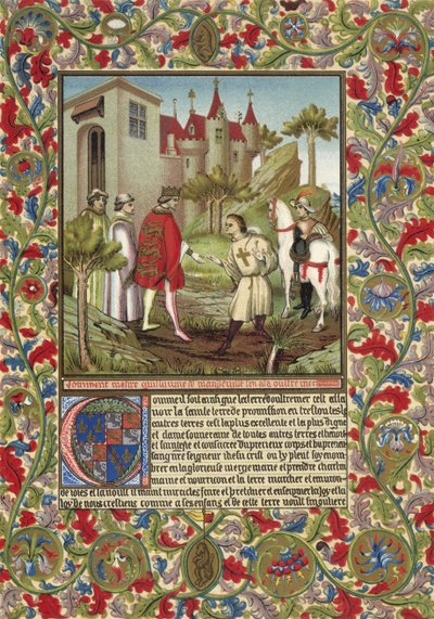 Guillaume de Mandeville, 3rd Earl of Essex, Meets Richard the Lionheart by French School
